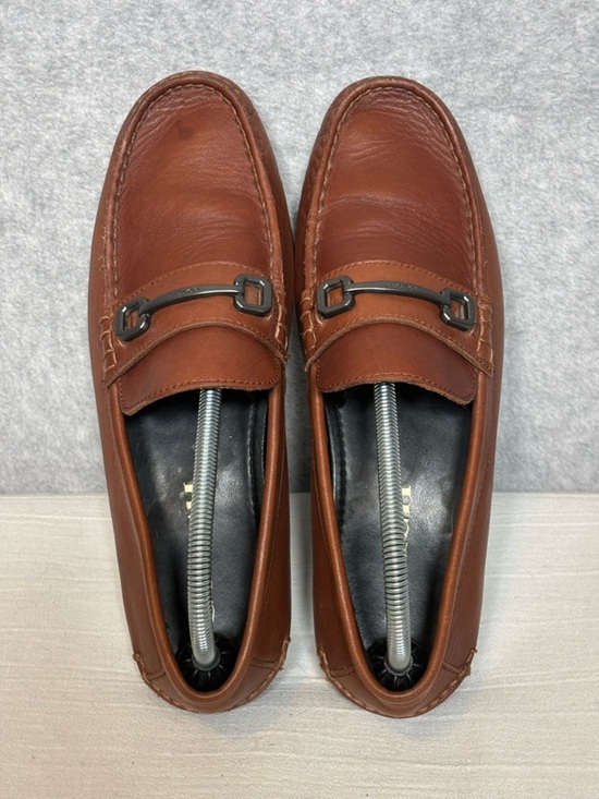 Coach Mott Varsity Leather Drive Loafers Slip On Shoes-Saddle Brown-Men Size 9D main image 10